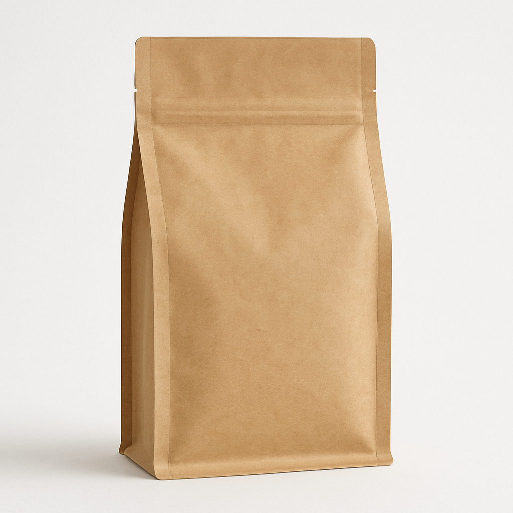 100 pcs Kraft Paper Quad Seal Pouches – Eco-Friendly &