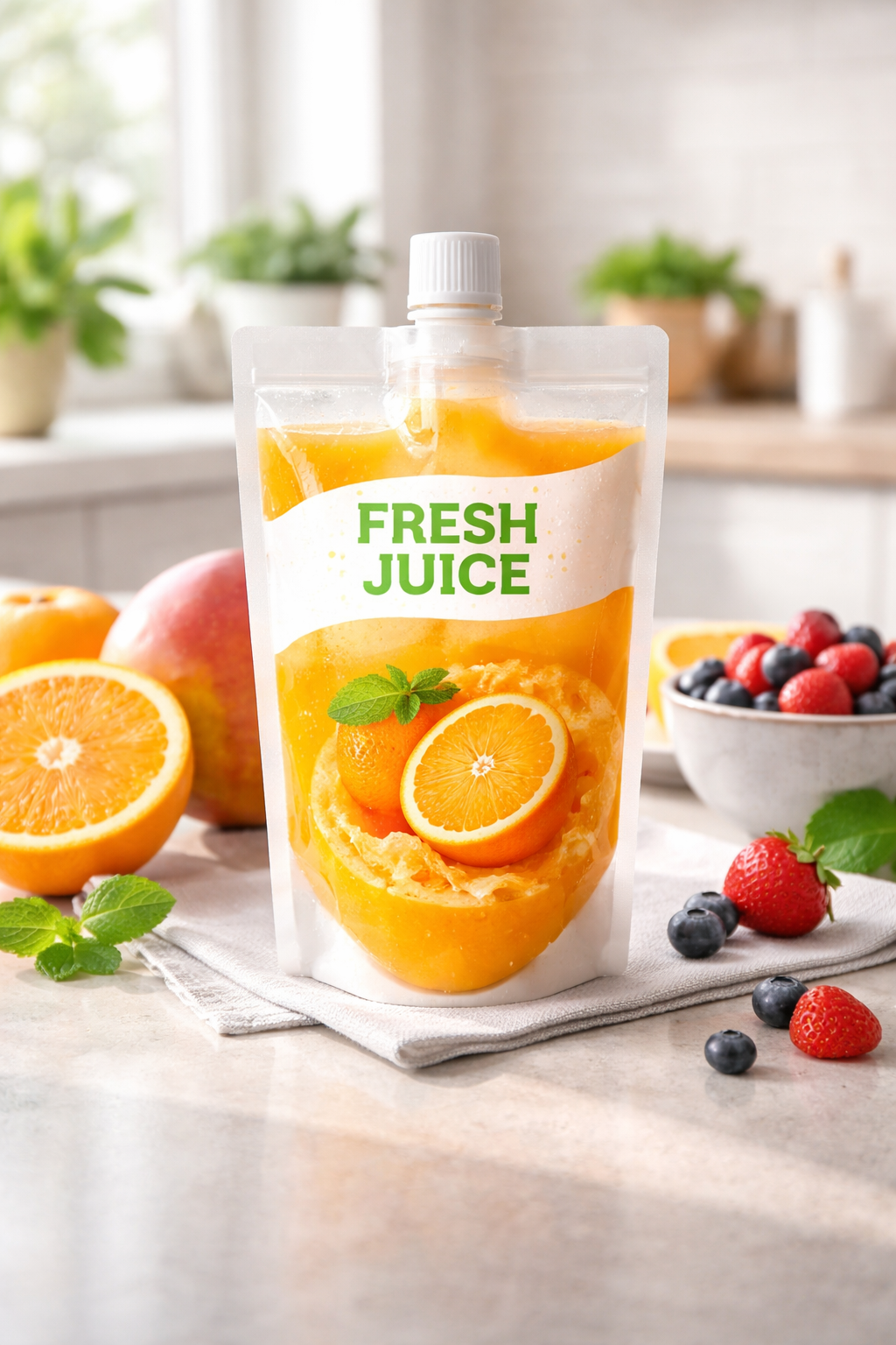 Custom Juice Pouch Packaging | Spout Pouches for Liquid