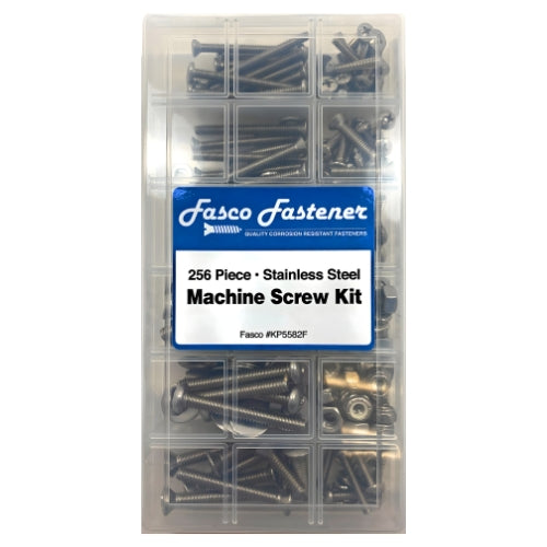 Fasco Machine Screw Kit 256 Piece-Stainless Steel Set