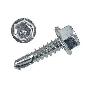 #14X1-1/4 Hex Washer Head TEK Screw 410 SS-Stainless Steel-50 Pack
