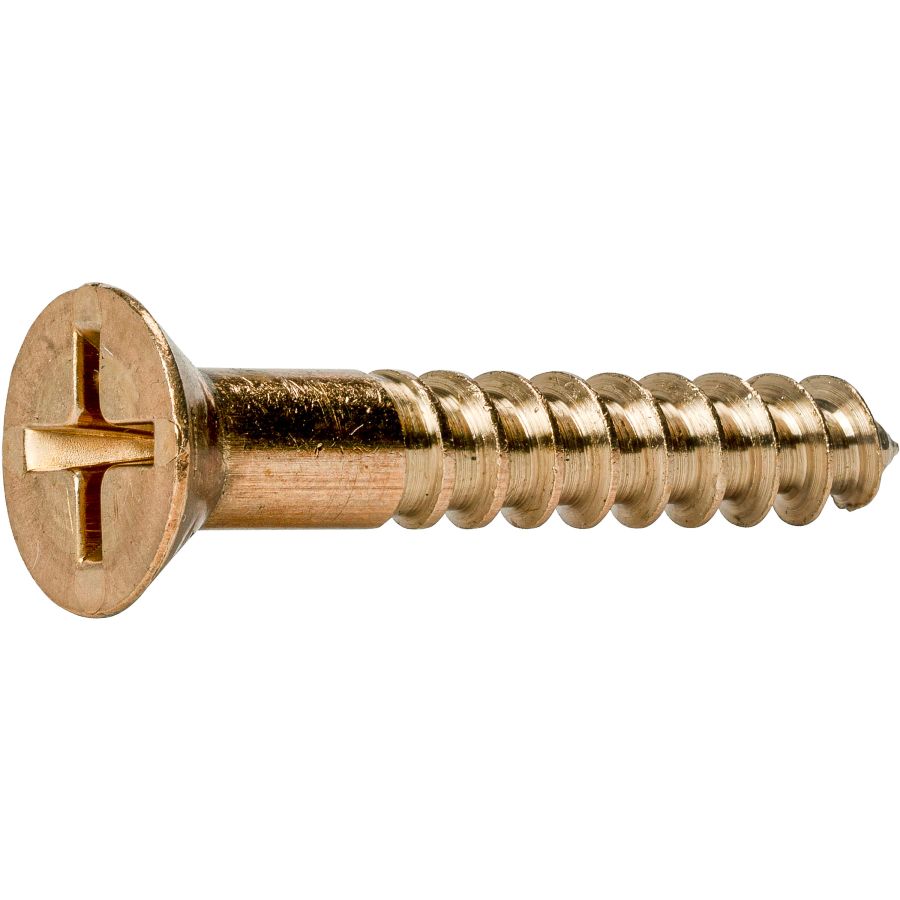 #14X2 R&P (Frearson Drv) Flat Wood Screw Silicon Bronze-100 Pack