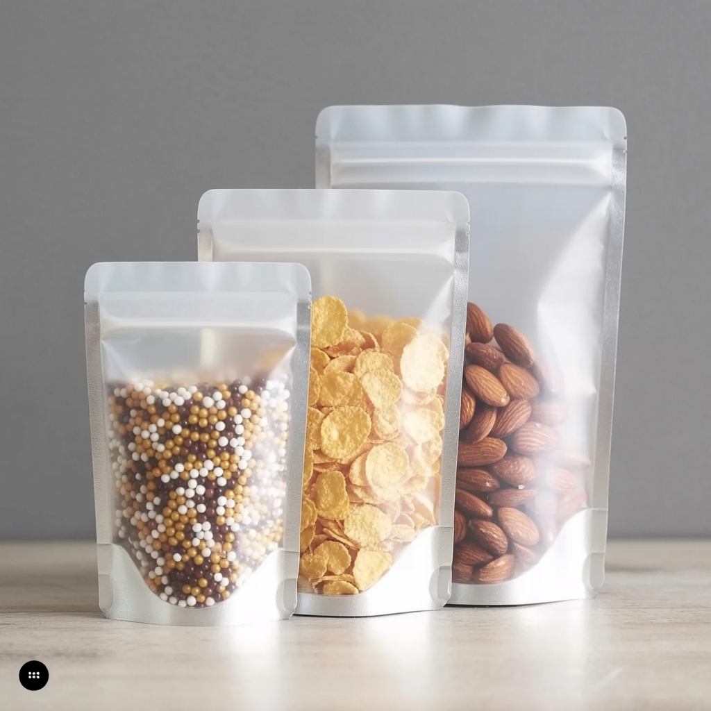 100 pcs Snack, Coffee & Dry Goods Packaging - Matte Clear