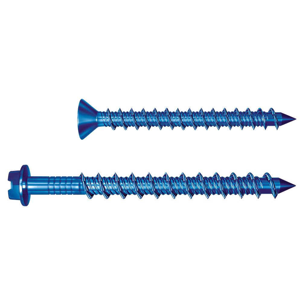 Tapcon® 3/16X2-1/4 Star Drive Flat Head Concrete Screw (Blue Climaseal®)-500 Pack