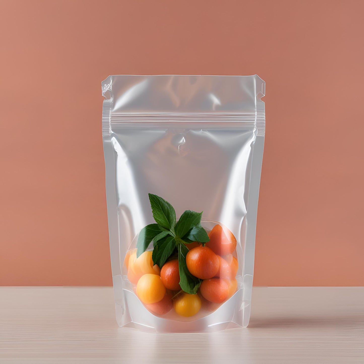 100 pcs Food Packaging Clear Stand Up Pouches (Glossy &