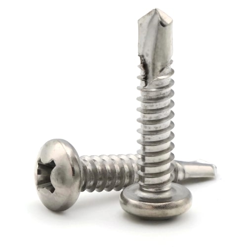 #14X1 Phillips Pan Head TEK Screw 410 Stainless Steel-100 Pack
