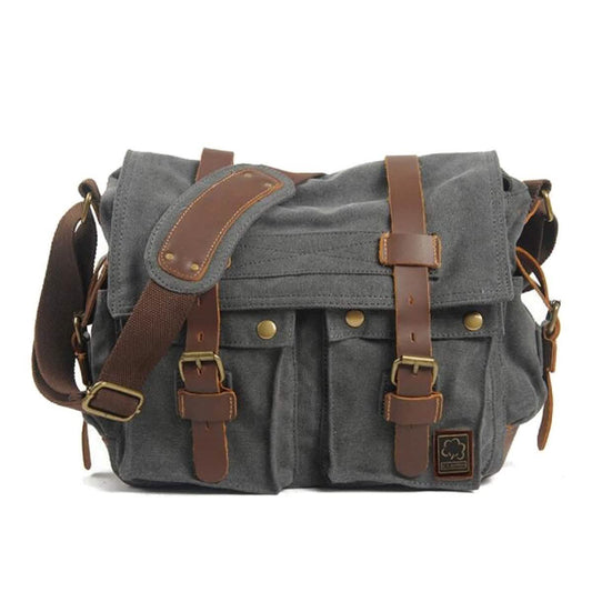 Military Vintage Canvas Crossbody Messenger Bag - Assorted Sizes