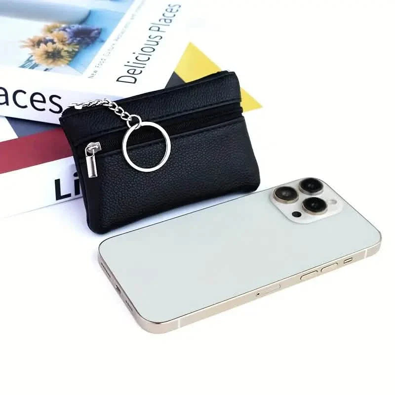 Mini Coin Wallet Purse with Keychain