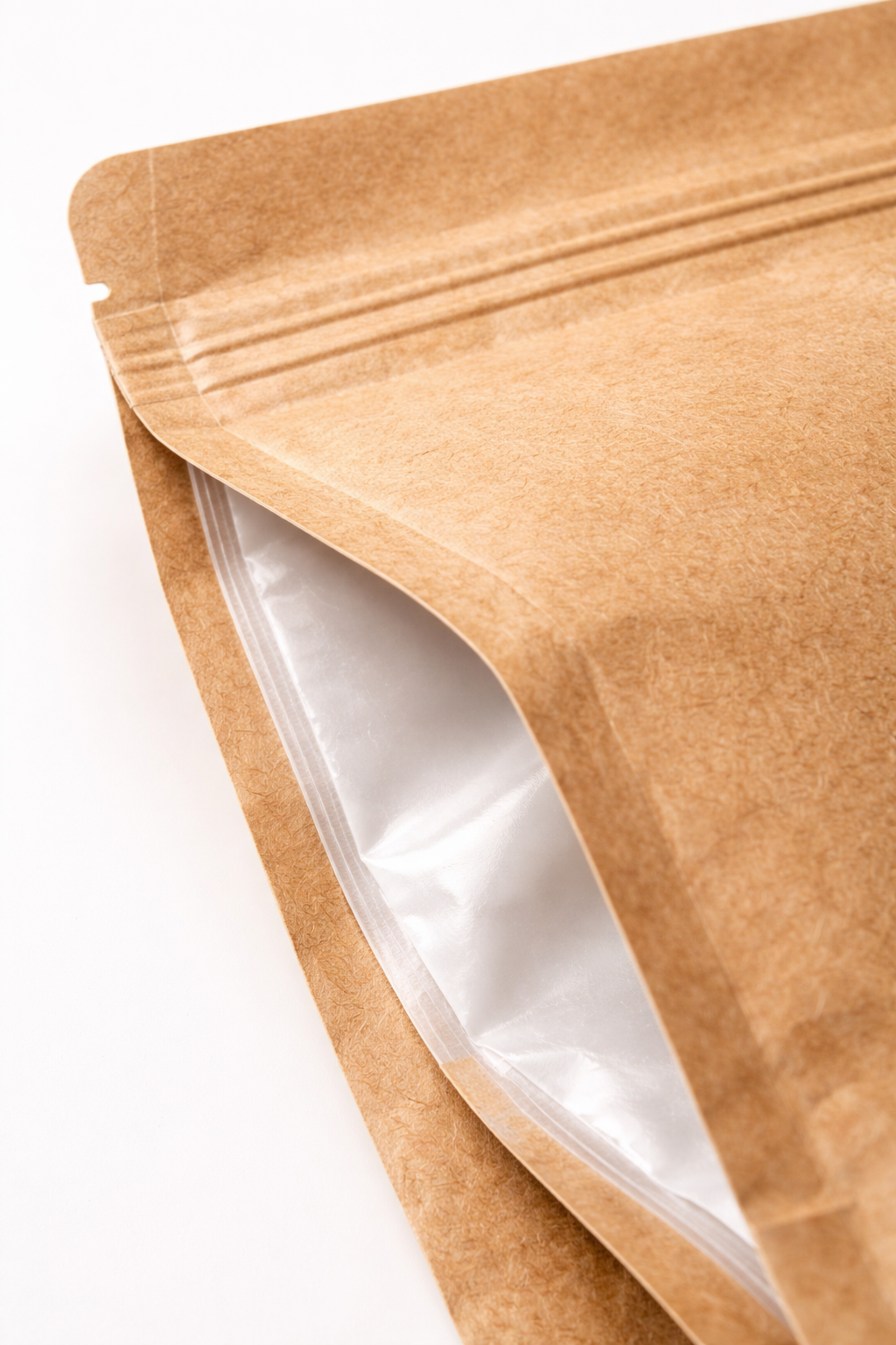 Custom Kraft Stand Up Pouches with Zipper | Food & Coffee