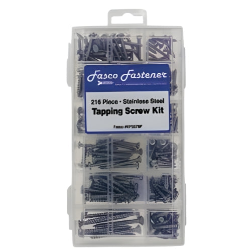 Fasco SS Square Drive Tapping Kit-216 Piece-Stainless Steel Set