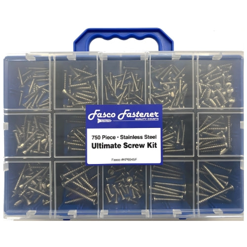 Fasco Ultimate Screw Set 750 Piece-Stainless Steel Set