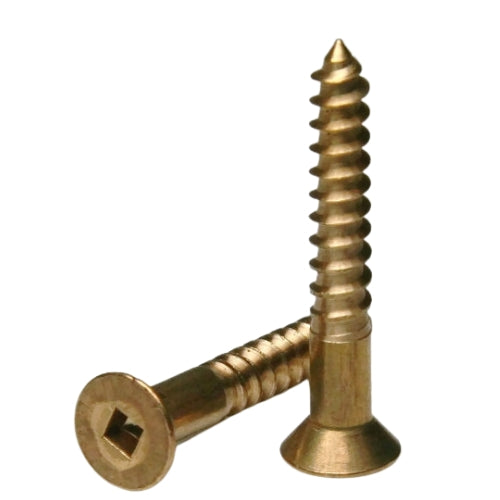 #6X1 Square Flat Head Wood Screw-Silicon Bronze-100 Pack