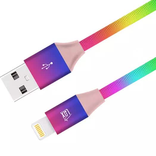MFi Certified Colorful Rainbow Lightning Cables for Apple iPhone and iPad