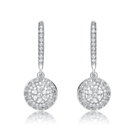 Cubic Zirconia Leverback Earrings