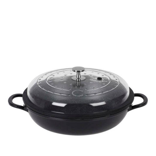 Curtis Stone 4-Quart Cast Aluminum Pan with Glass Lid (Refurbished)