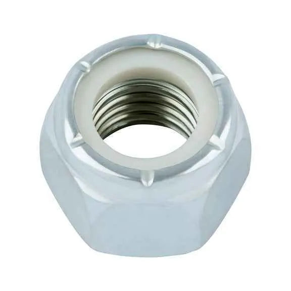 8-32 NYLON INSERT LOCKNUT CHROME OVER 18-8 SS-50 Pack