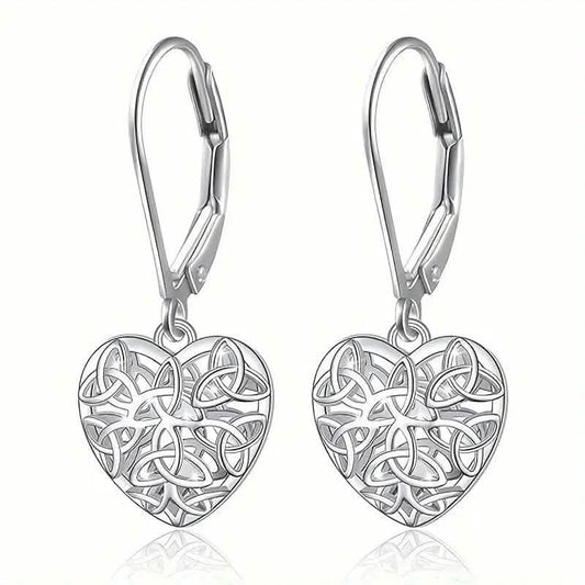 Exquisite Hollow Heart-Shaped Hoop Earrings