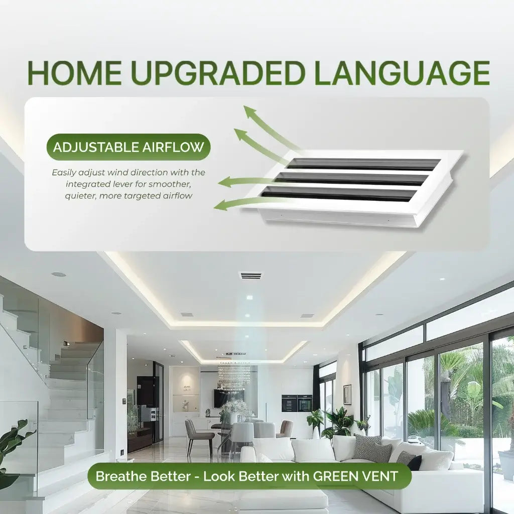 Aluminum White Linear Slot Diffuser 10x6 (Duct Opening)- Modern Air Vent Cover