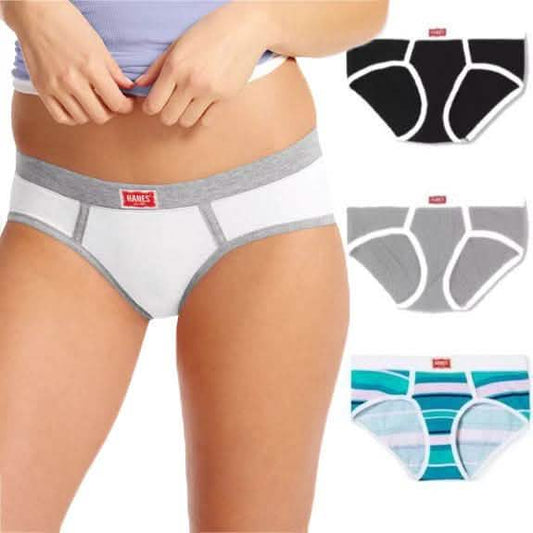 Hanes Womens ComfortSoft Vintage Cotton Stretch Hipsters