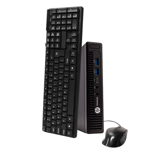 HP EliteDesk 800G1 Tiny Form Factor Computer PC 240GB SSD Windows 10 Professional (Refurbished)