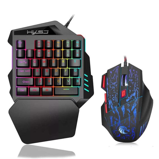HXSJ J50 One-Handed Gaming Keyboard Mouse Combo
