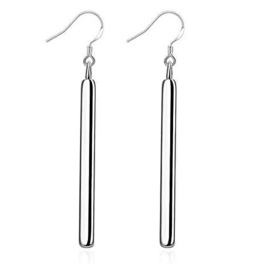 Hypoallergenic Sterling Silver Bar Hook Earrings