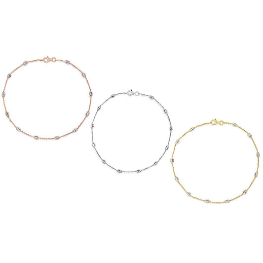Italian Sterling Silver 10" Anklets