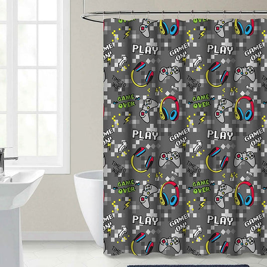 Kidz Mix Game on Glow-in-the-Dark Shower Curtain