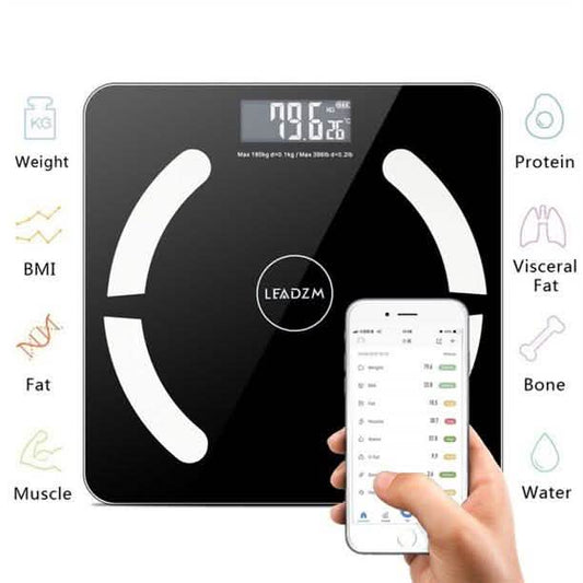 Digital Bathroom Wireless Fat Smart BMI Body Composition Analyzer Health Monitor Sync Data
