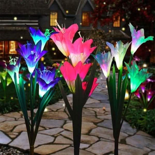 Lily Flower Multi-Color Changing LED Solar Powered Lights