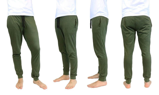 Marled Knit Joggers in Olive Color - Size: Small