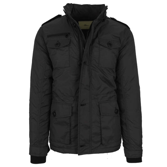 Men's Lightweight Classic Driver Tech Jacket with Tuck Away Hood