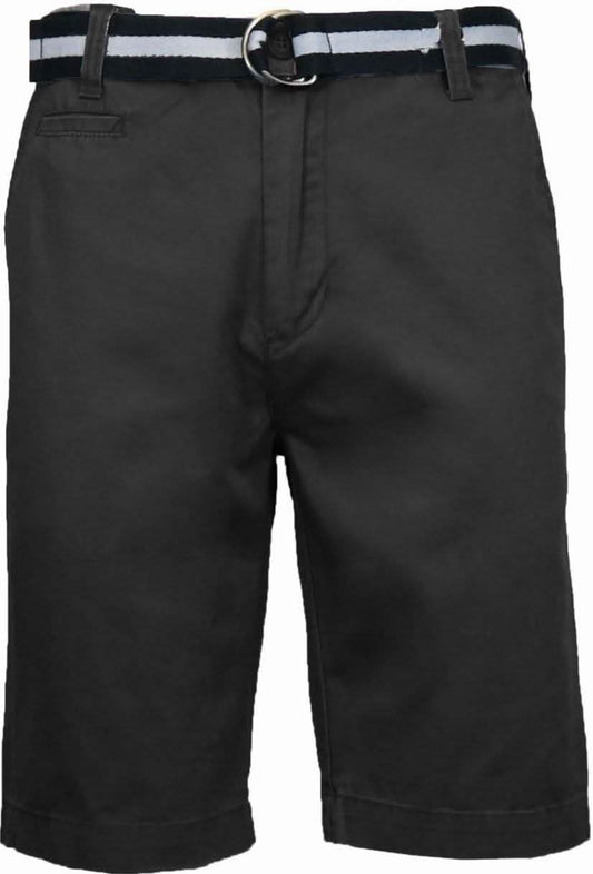 Men's Slim Fit Flat Front Belted Shorts - Assorted Colors and Sizes