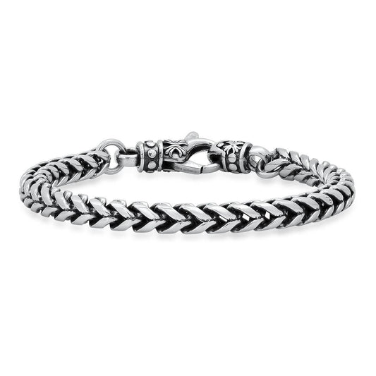 Men's Stainless Steel Wheat Chain Bracelet