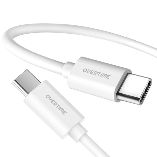 Overtime USB Type C Cable | 6ft USB C to USB C Charging Cord for iPadPro 11”, iPadPro 12.9” and Android Devices