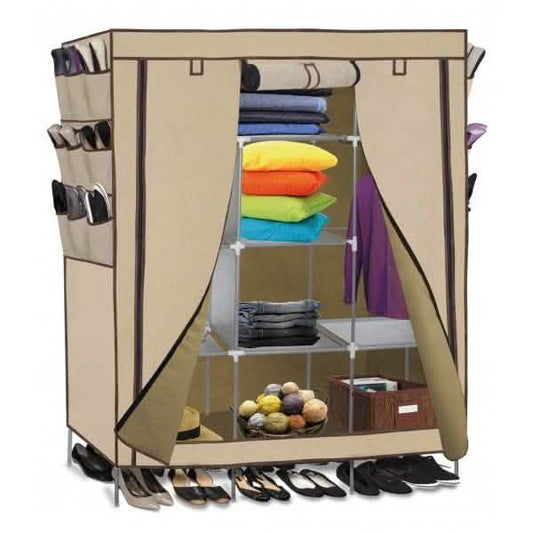 OxGord Portable Wardrobe Closet Organizer with Shoe Pockets - Assorted Colors