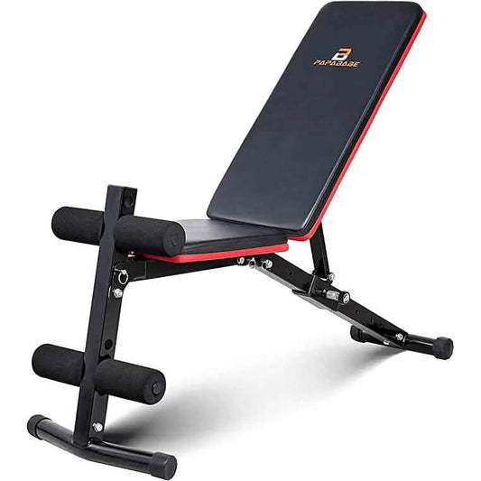 PAPABABE Workout Bench with Upgraded Wider Backrest for Bench Press Full Body Workout