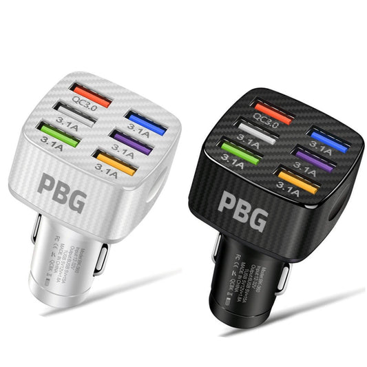PBG LED 6-Port Car Charger Charge