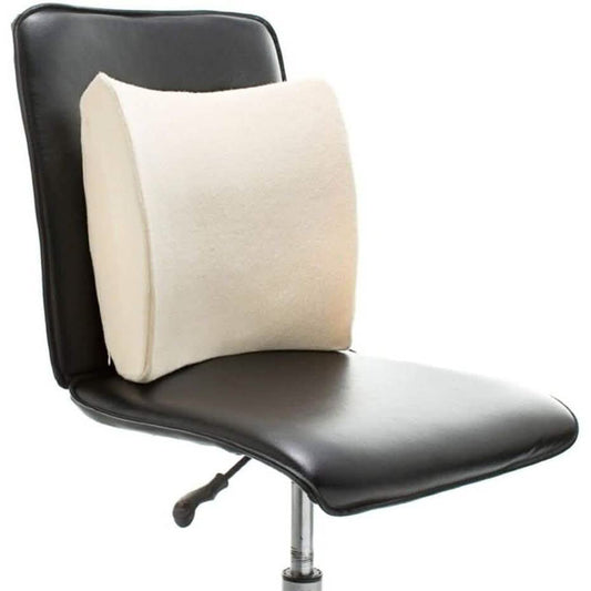 Pleasure Pedic Therapy Lumbar Memory Foam Cushion Pillow with Velour Cover
