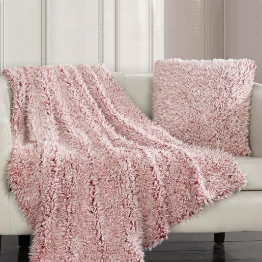 Plush Throw Blanket and Pillow Set