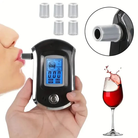 Police-Grade Breathalyzer with LCD Display - AT6000 Alcohol Tester
