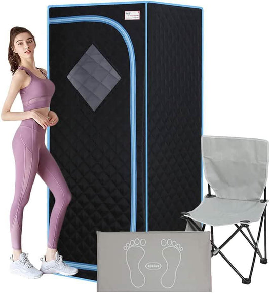 Portable Sauna Tent with Heating Foot Pad and Portable Chair