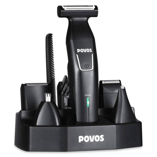 Povos Cordless 5-in-1 Beard Trimmer Body Groomer Style and Detail Kit