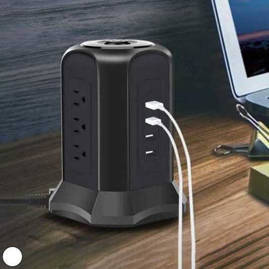 Power Strip Tower with 9 AC-Outlets and 4 USB Charging Ports Switch Control