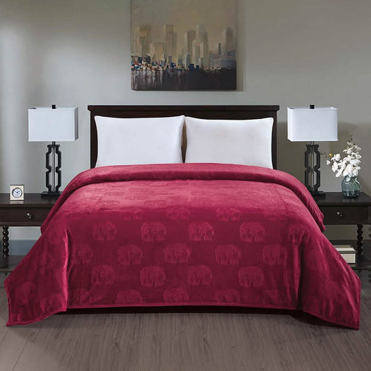 Premium Flannel Fleece Elephant Design Blanket