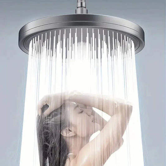 Premium High-pressure Shower Head - Top Spray, Wide Coverage, Lotus Design