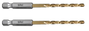9/64 M35 Cobalt Hex Shank Drill Bit — Titanium Nitride, 135° Split Point (2-Pack)