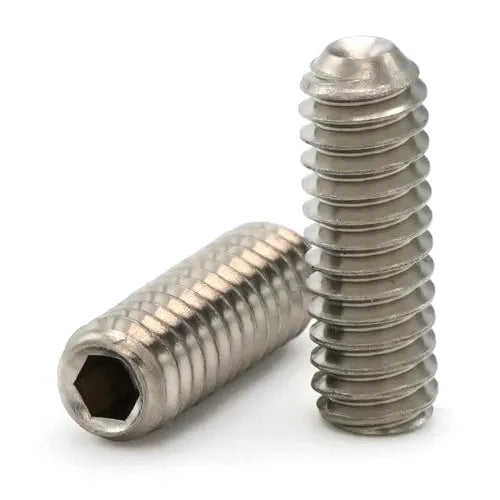 1/4-28X1/4 Socket set screw cup point 18-8 SS-Stainless Steel-100 Pack